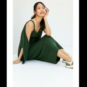 Anthropologie Daily Practice 3-piece sweater set green